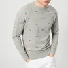 Maison Kitsuné Men's All Over Tricolor Sweatshirt - Grey Melange - Image 1