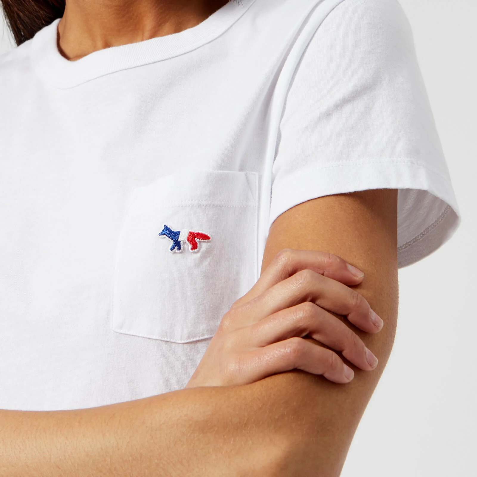 Maison Kitsuné Women's Tricolor Fox T-Shirt - White Image 1