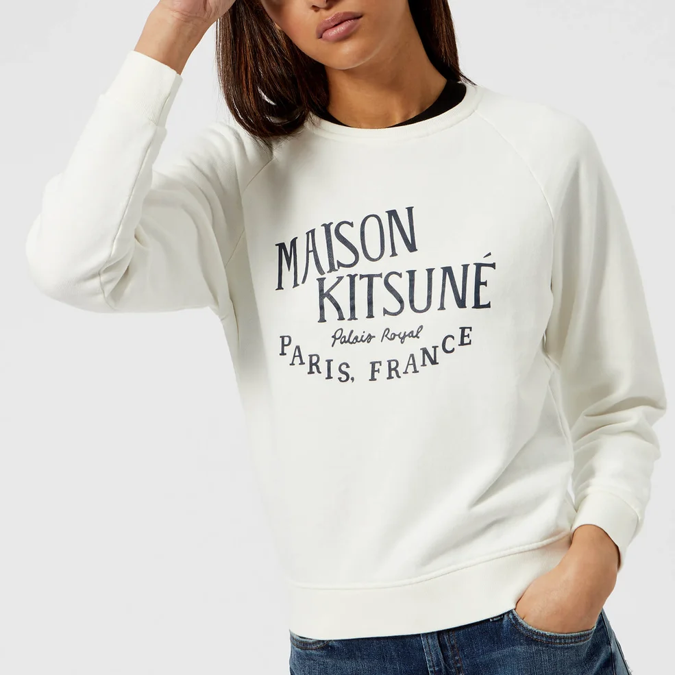 Maison Kitsuné Women's Palais Royal Sweatshirt - Latte Image 1
