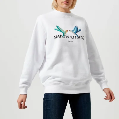 Maison Kitsuné Women's Lovebirds Sweatshirt - White