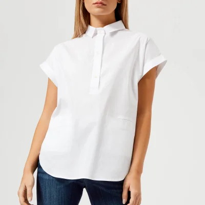 Emporio Armani Women's 3/4 Button Shirt - White