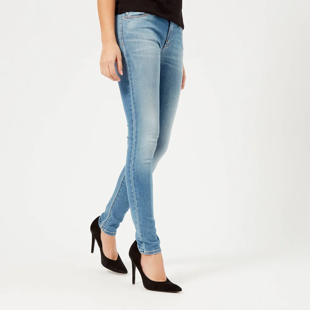 Emporio Armani Women's Skinny Jeans - Blue Image 1