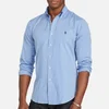 Polo Ralph Lauren Men's Cotton Poplin Slim Long Sleeve Shirt - Medium Blue/White - Image 1