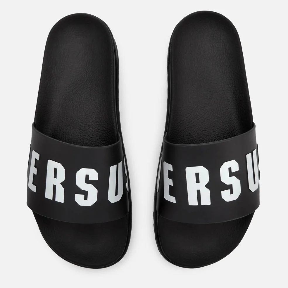 Versus Versace Men's High Sole Slide Sandals - Black/White Image 1