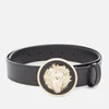 Versus Versace Men's Round Buckle Belt - Black/Light Gold - Image 1
