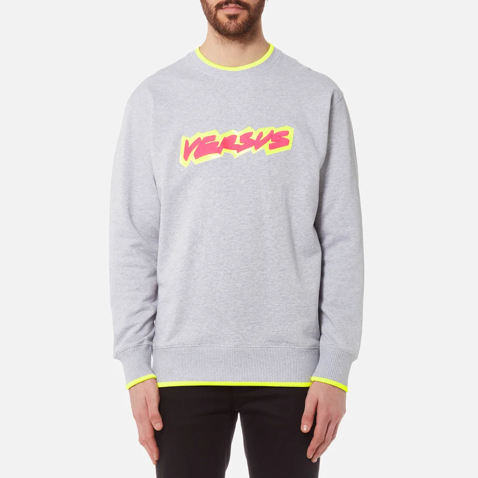Versus Versace Men's Neon Logo Sweatshirt - Grigio Ghiaccio Image 1