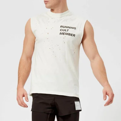 Satisfy Men's Cult Moth Eaten Muscle T-Shirt - Off White