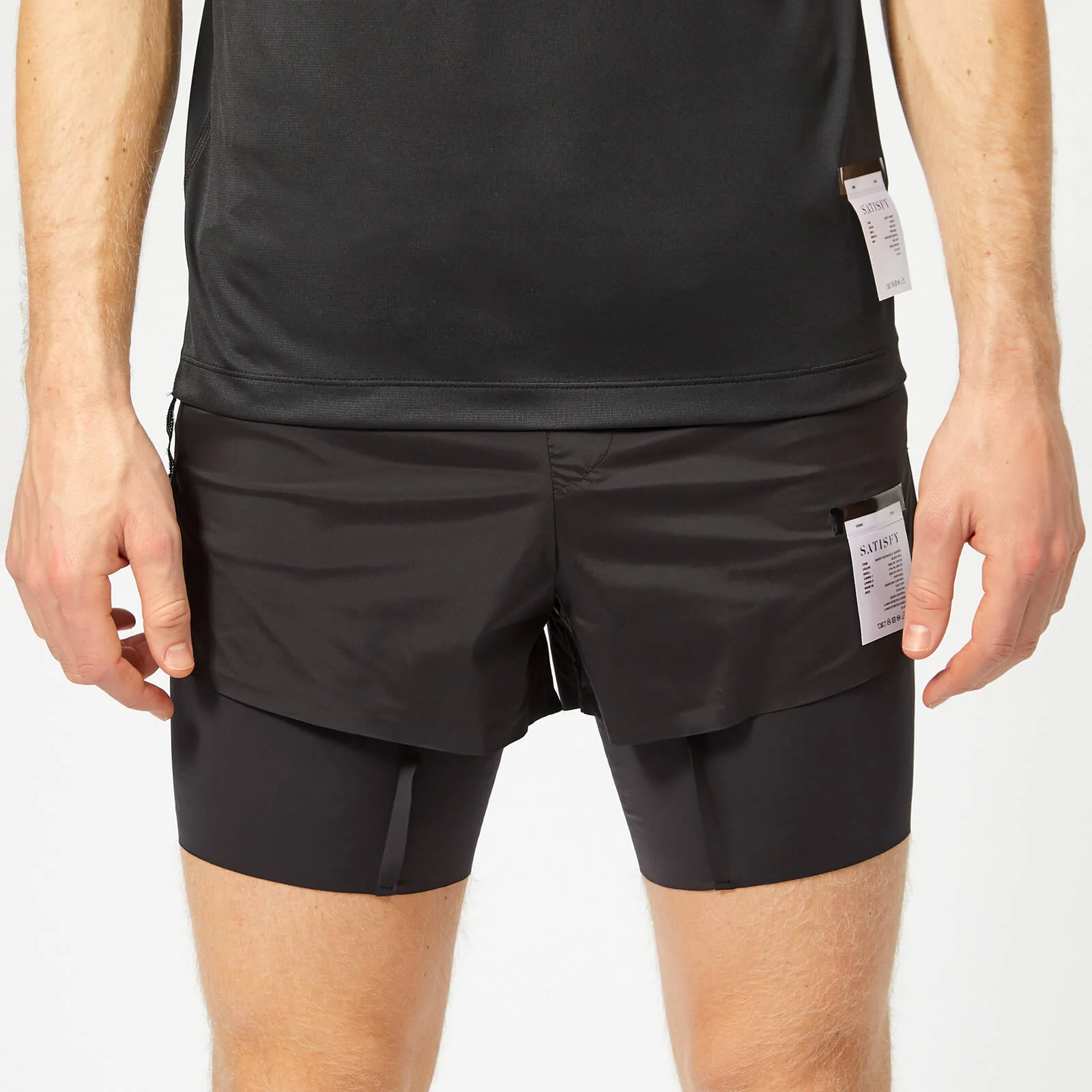 Satisfy Men's Short Distance 8 Inch Shorts - Black Silk Image 1