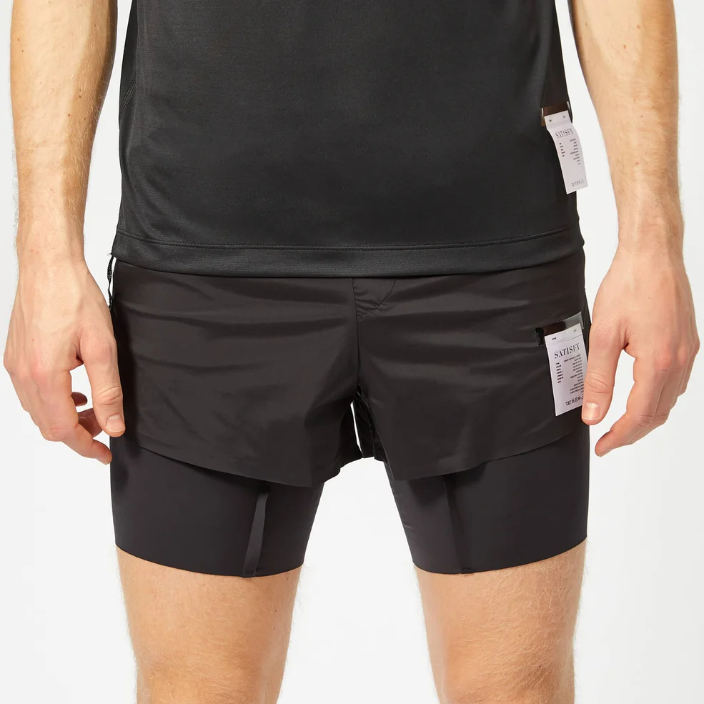 Satisfy Men's Short Distance 8 Inch Shorts - Black Silk Image 1