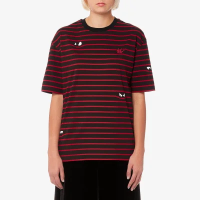 McQ Alexander McQueen Women's Boyfriend Stripe T-Shirt - Striped Black/Red