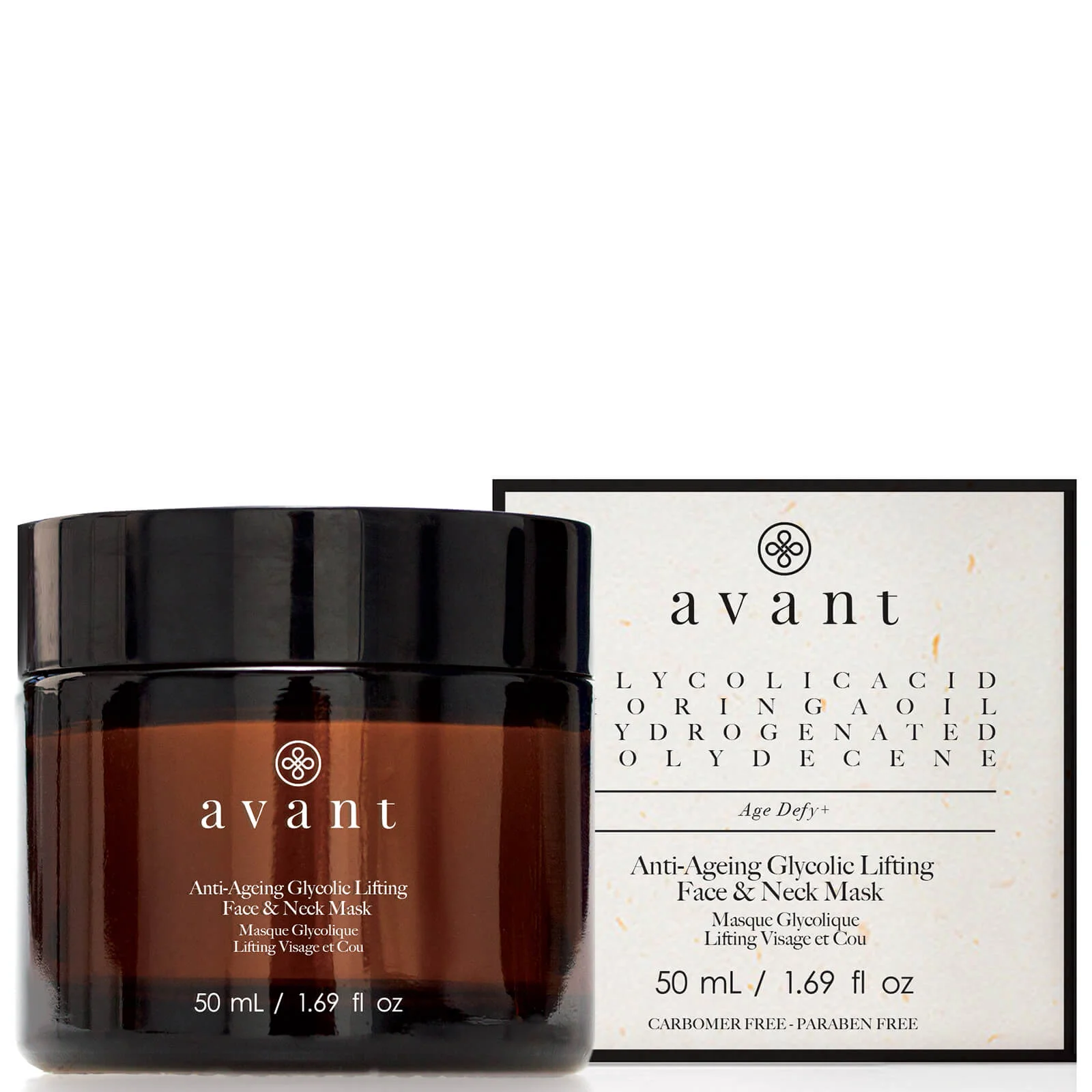 Avant Skincare Anti-Ageing Glycolic Lifting Face and Neck Mask 50ml Image 1