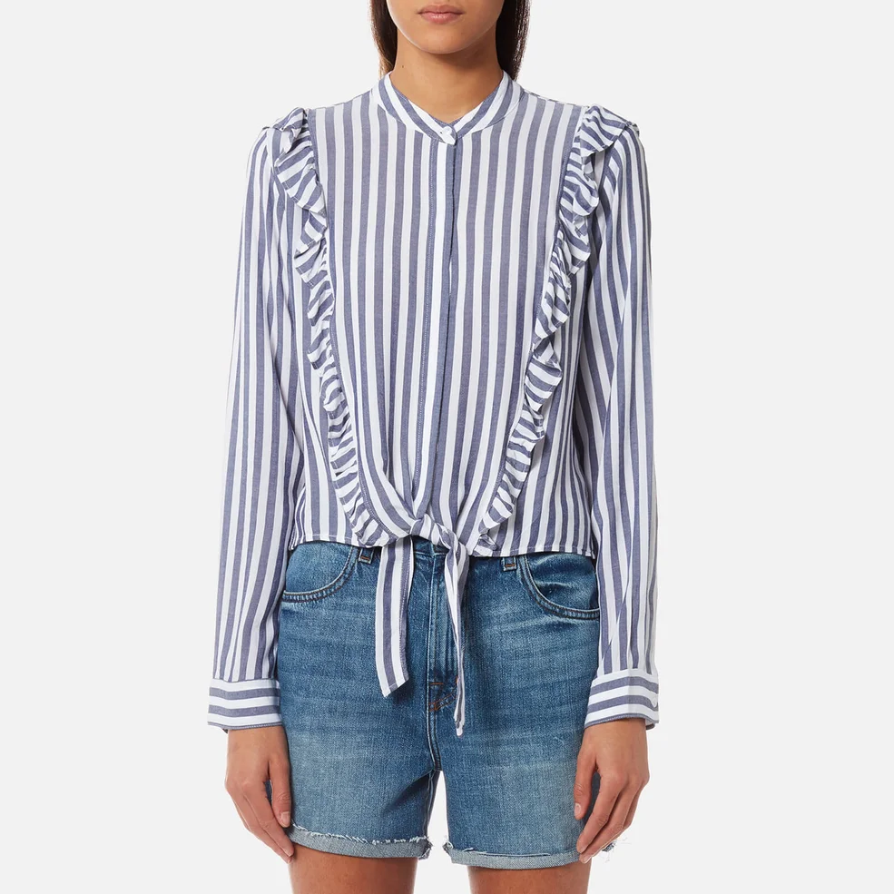 Rails Women's Piper Shirt - Ocean White Stripe Image 1