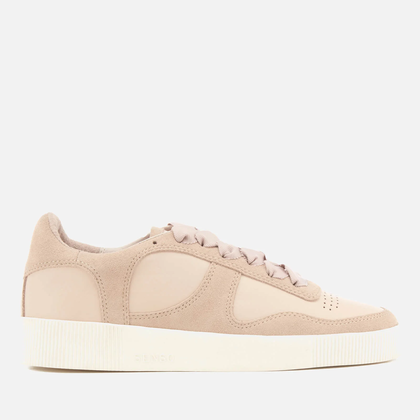 Senso Women's Amelie Leather/Suede Low Top Trainers - Peach Image 1