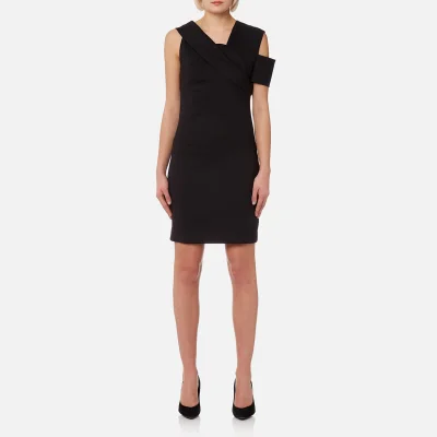 Helmut Lang Women's Asymmetric Scuba Dress - Black