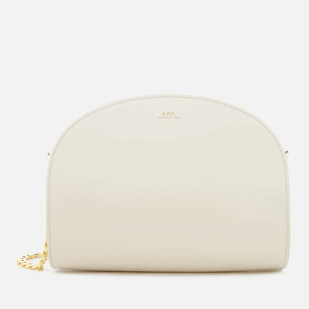 A.P.C. Women's Luna Bag with Gold Chain - White Image 1