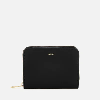 A.P.C. Women's Emmanuelle Compact Wallet - Black