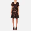 Coach Women's Outerspace Printed Pleated Dress - Black/Brown - Image 1
