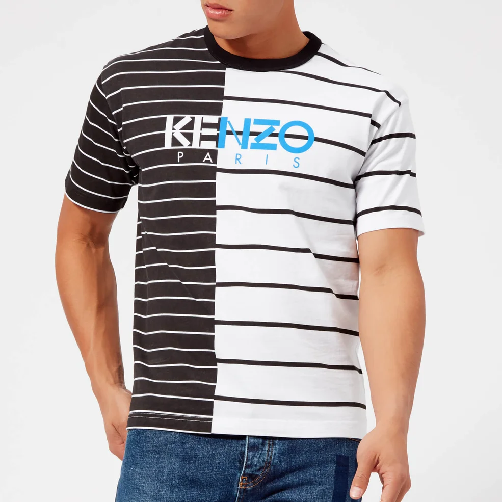 KENZO Men's Stripe Printed T-Shirt - White Image 1