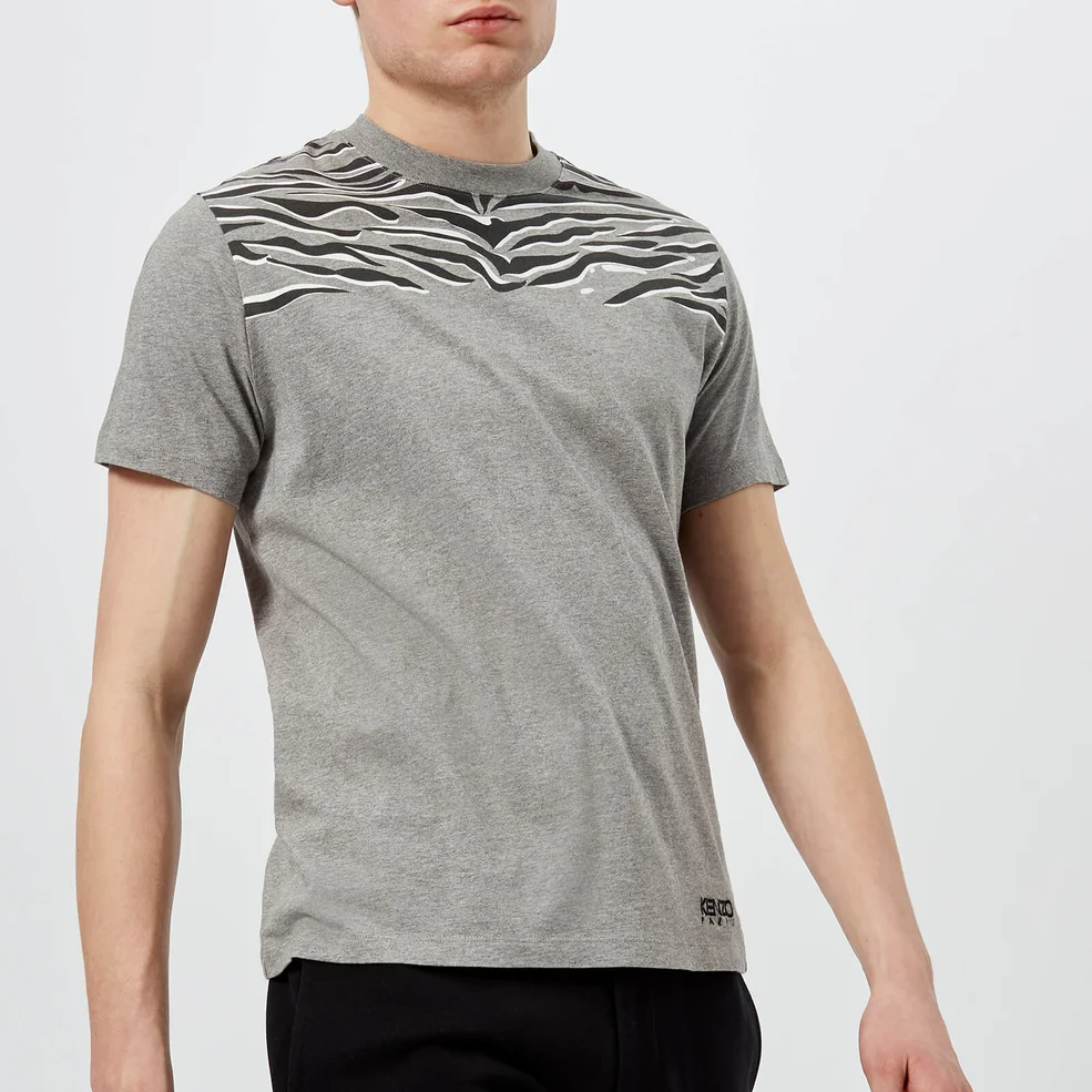 KENZO Men's Tiger Stripe T-Shirt - Dove Grey Image 1