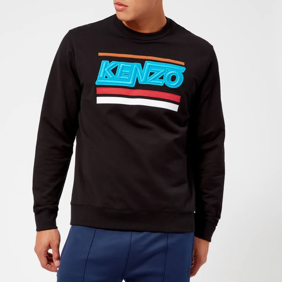 KENZO Men's Retro Logo Sweatshirt - Black Image 1
