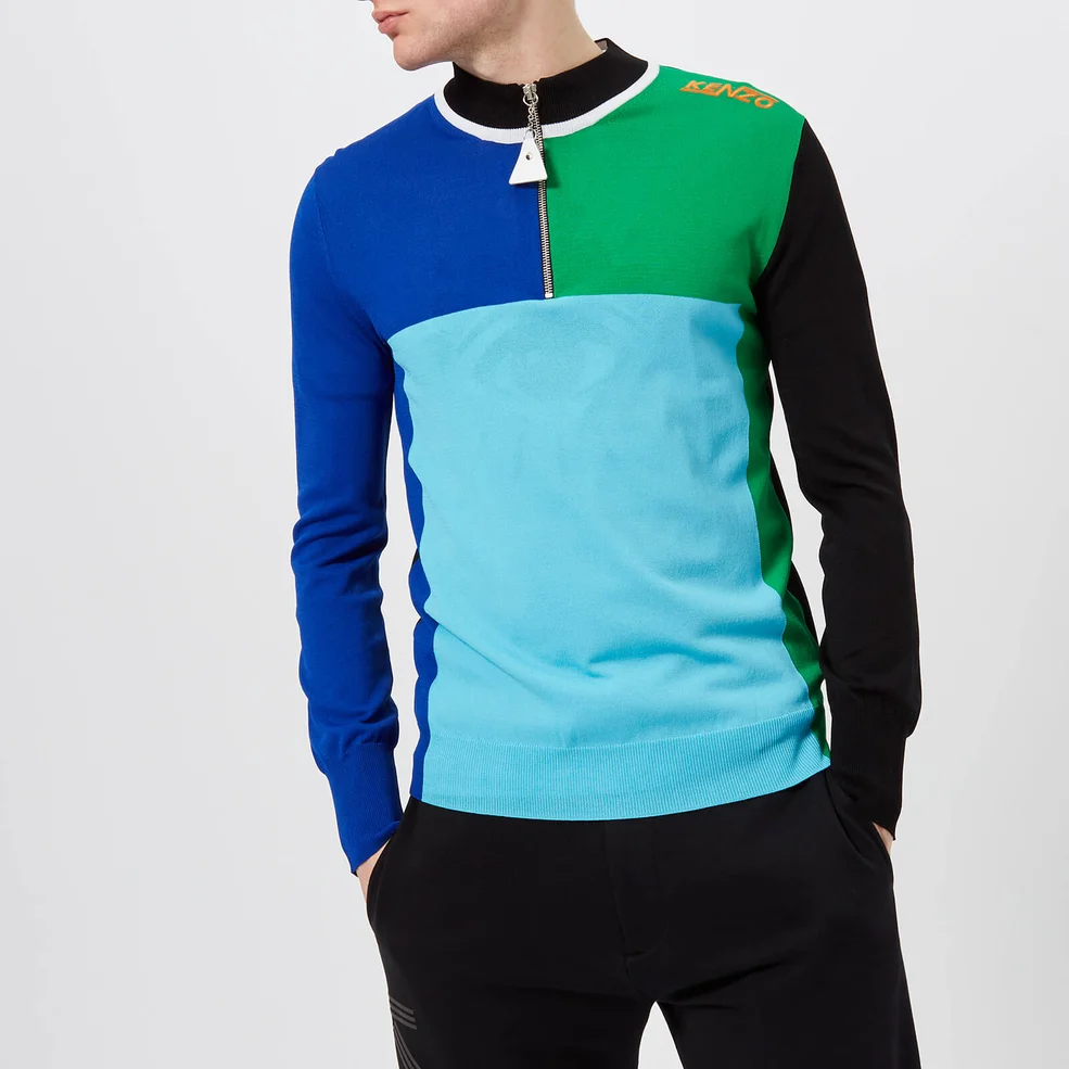 KENZO Men's Cycling Colour Block Knitted Jumper - Multi Image 1