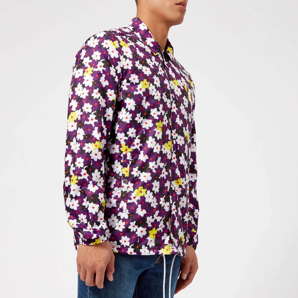 KENZO Men's Floral Coach Jacket - Multi Image 1
