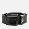 Emporio Armani Men's Vitello Mosso Leather Belt - Nero - Image 1