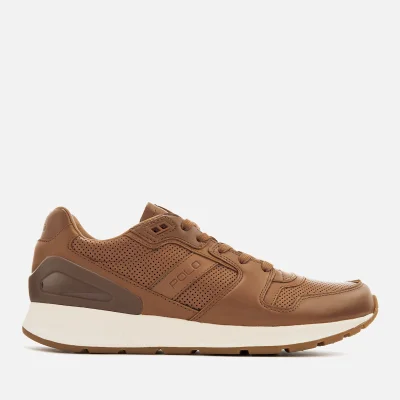 Polo Ralph Lauren Men's Train 100 Burnished Leather Runner Trainers - Polo Tan