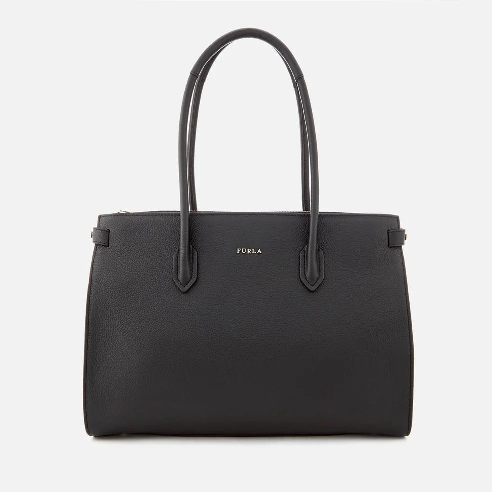 Furla Women's Medium Pin Tote Bag - Black Image 1