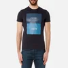 Emporio Armani Men's Square Print T-Shirt - Blu Navy - Image 1