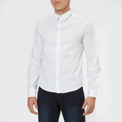 Emporio Armani Men's Slim Stripe Fit Shirt - White