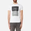Emporio Armani Men's Square Print T-Shirt - Bianco Ottico - Image 1