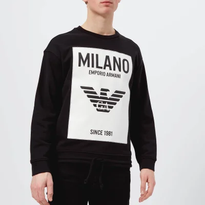 Emporio Armani Men's Milan Logo Sweatshirt - Nero