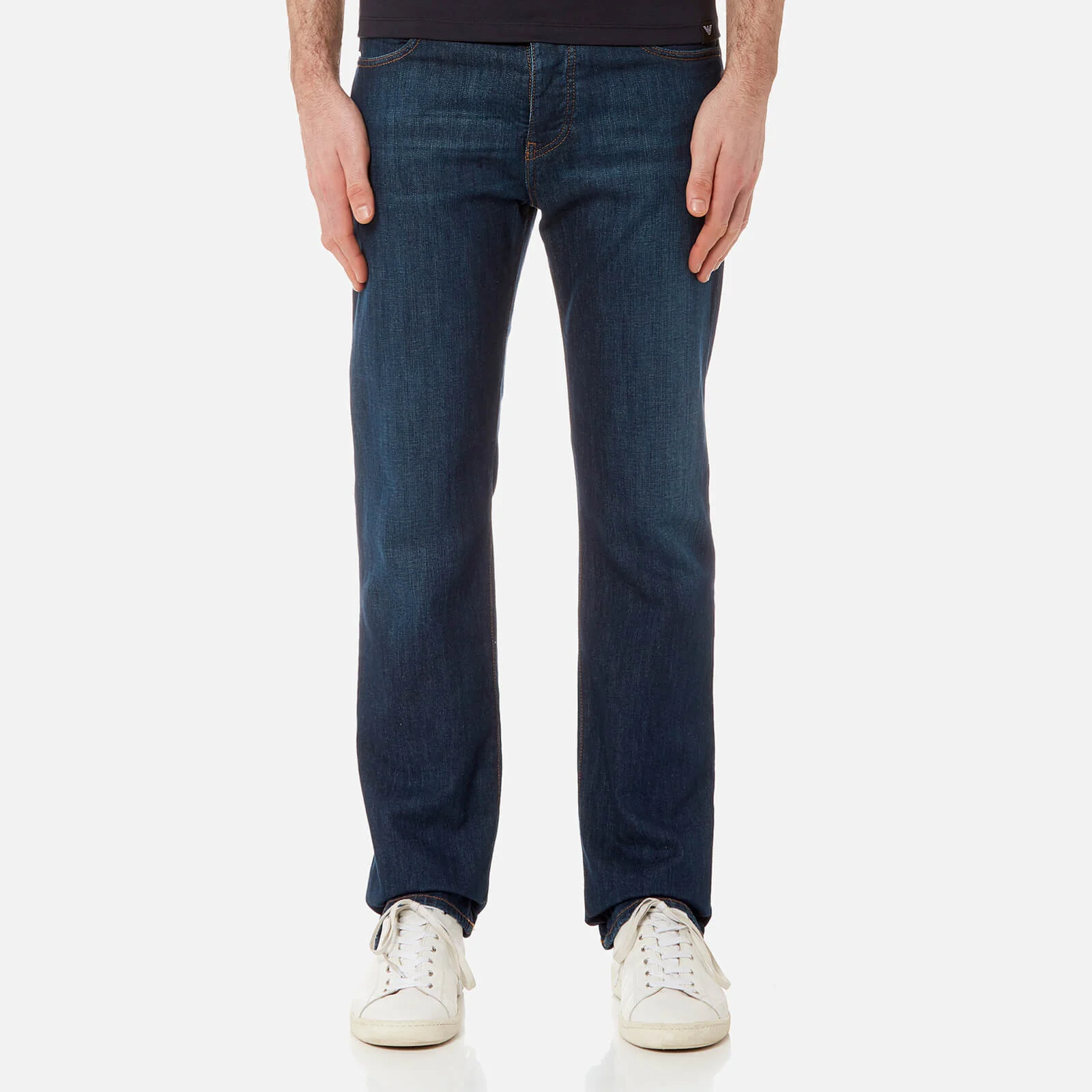 Emporio Armani Men's J21 5 Pocket Regular Fit Jeans - Blu Image 1