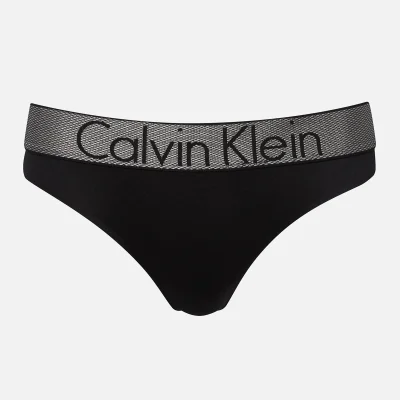Calvin Klein Women's Logo Thong - Black