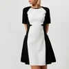 Karl Lagerfeld Women's Flare Dress - Black/White - Image 1