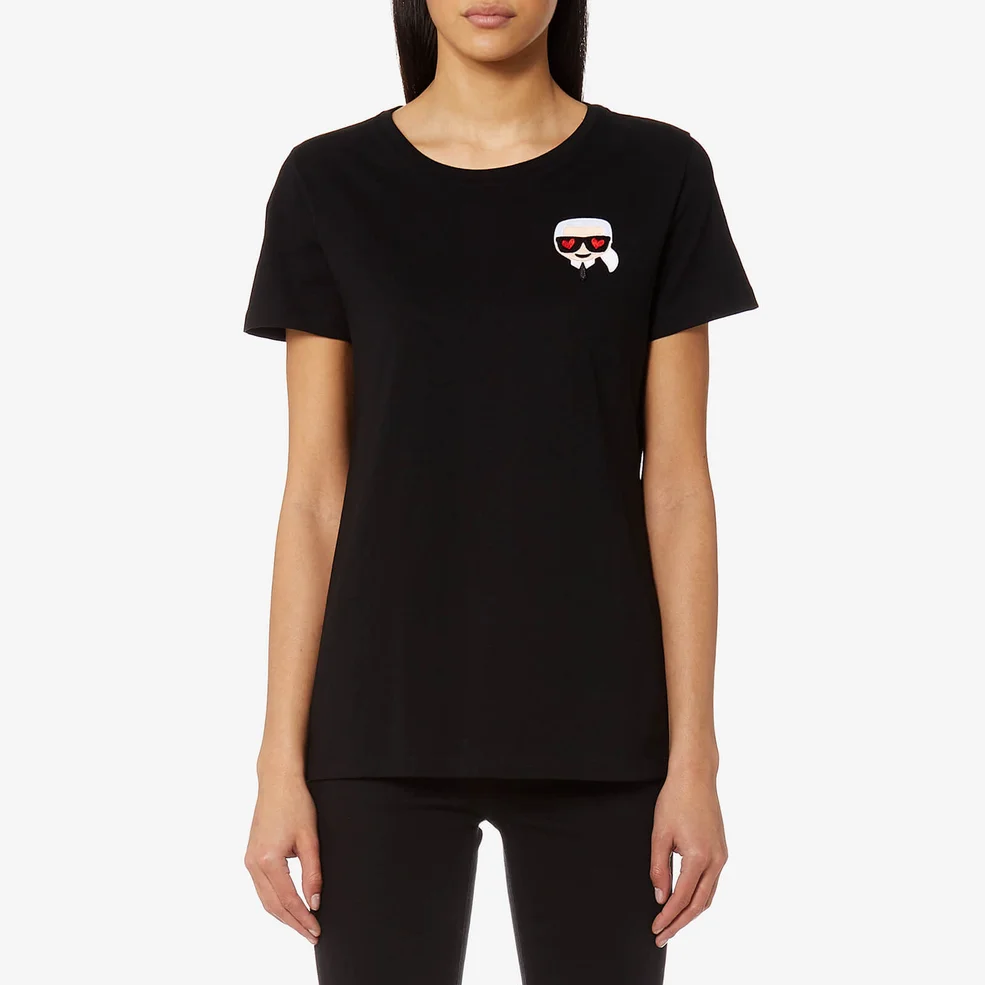 Karl Lagerfeld Women's Ikonik Emoji Karl T-Shirt - Black Image 1