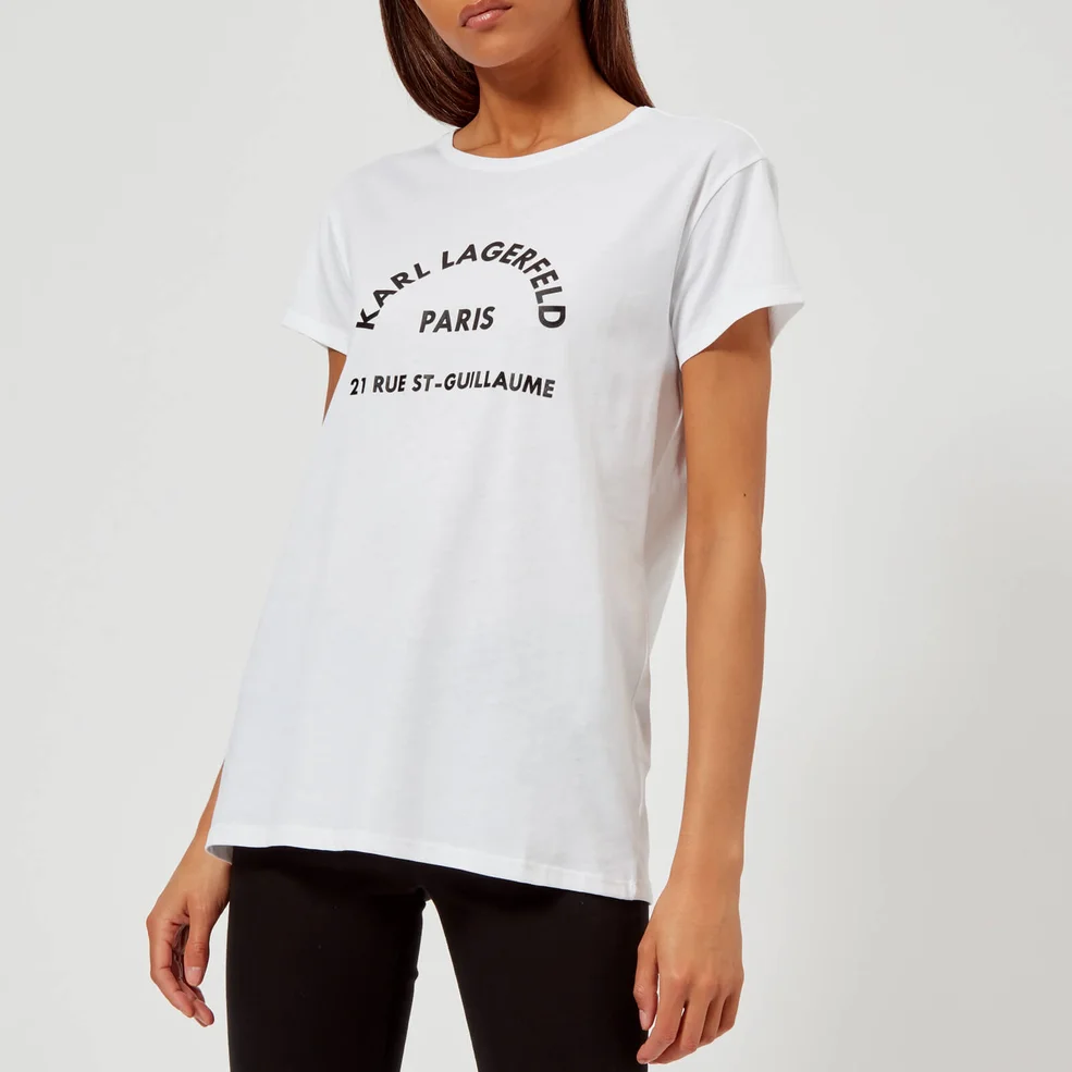 Karl Lagerfeld Women's Address T-Shirt - White Image 1