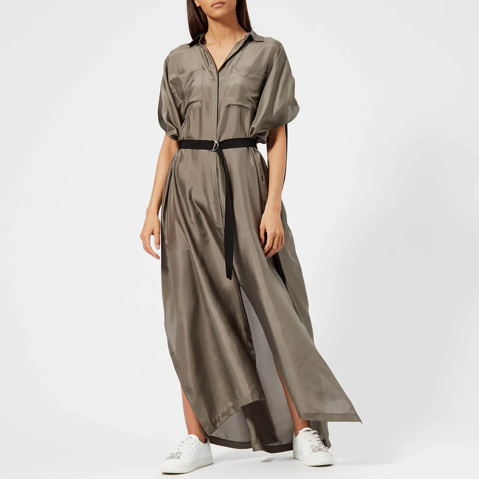 Karl Lagerfeld Women's Maxi Shirt Dress - Khaki Image 1