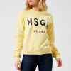 MSGM Women's Graffitti Logo Sweatshirt - Yellow - Image 1