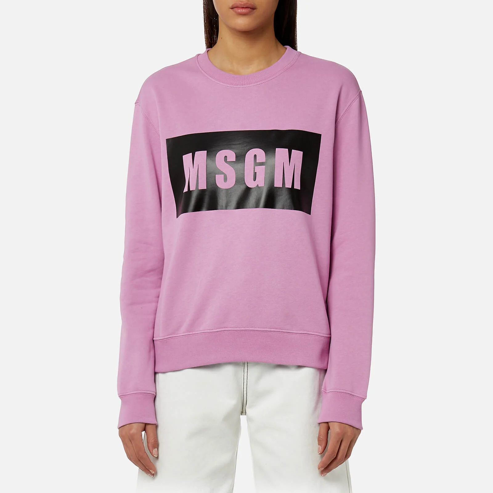 MSGM Women's Logo Sweatshirt - Pink Image 1
