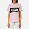 MSGM Women's Logo Detail T-Shirt - Pink - Image 1