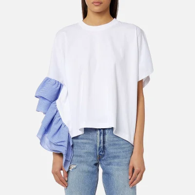 MSGM Women's Top with Frill - White