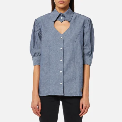 Vivienne Westwood Anglomania Women's Puff Heart Blouse - Blue