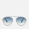 Tom Ford Men's Keith Aviator Style Sunglasses - Shiny Gunmetal/Gradient Blue - Image 1