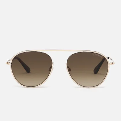Tom Ford Men's Keith Aviator Style Sunglasses - Shiny Rose Gold/Gradient Roviex