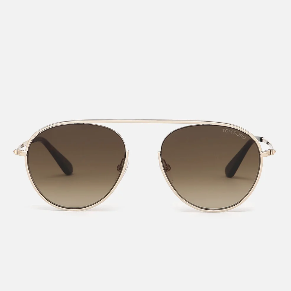 Tom Ford Men's Keith Aviator Style Sunglasses - Shiny Rose Gold/Gradient Roviex Image 1