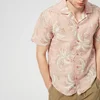 YMC Men's Palm Print Malick Short Sleeve Shirt - Pink - Image 1