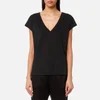 T by Alexander Wang Women's Superfine Jersey Deep V Drop Shoulder T-Shirt - Black - Image 1