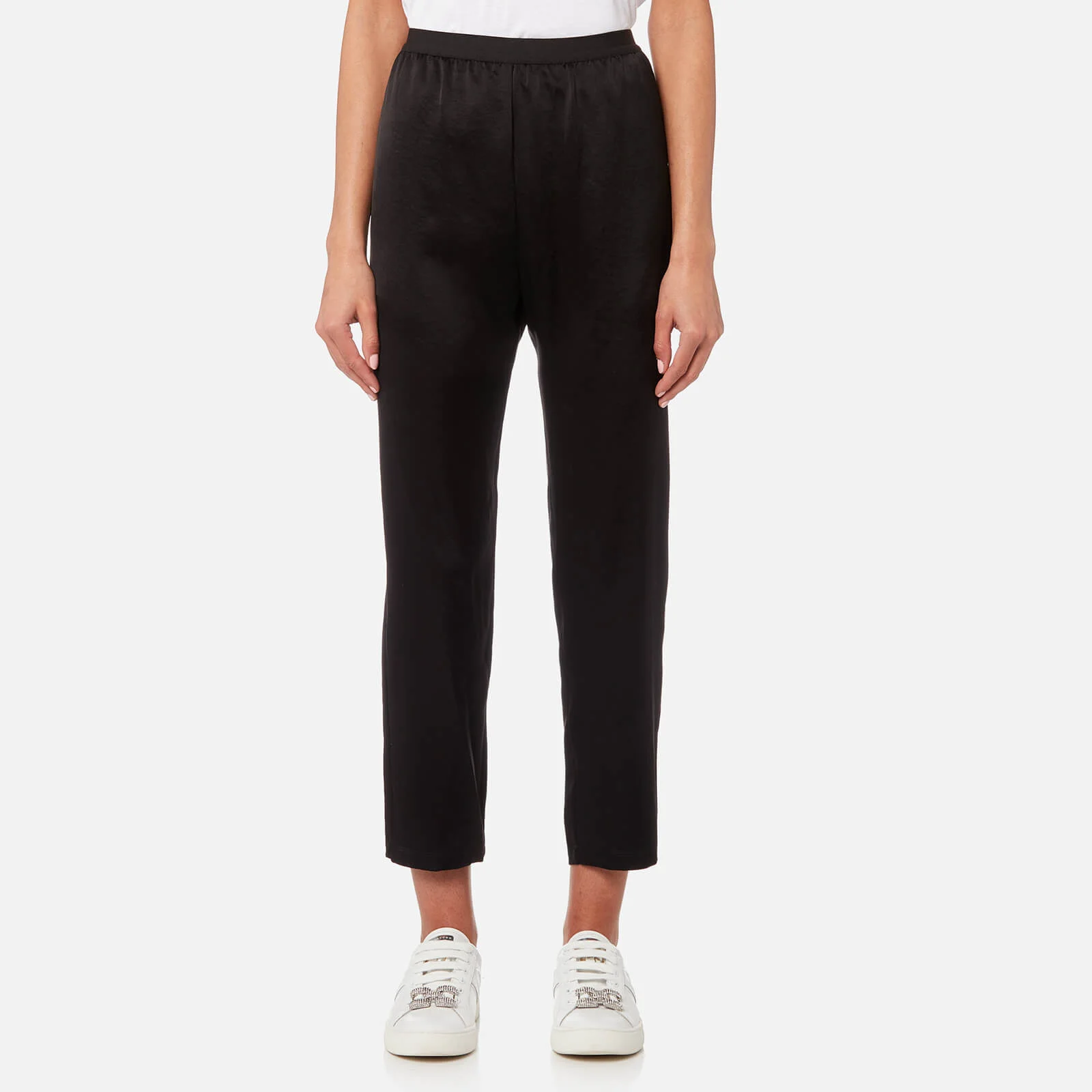 T by Alexander Wang Women's Wash & Go Woven Pants with Elasticated Waist - Black Image 1